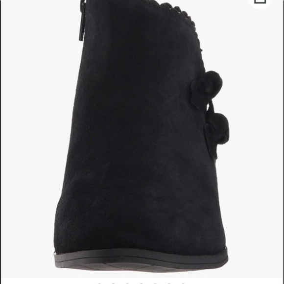 Jack rogers black kali suede ankle boots with bow - Picture 3 of 10